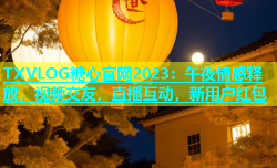 TXVLOG糖心官网2023：午夜情感释放，视频交友，直播互动，新用户红包